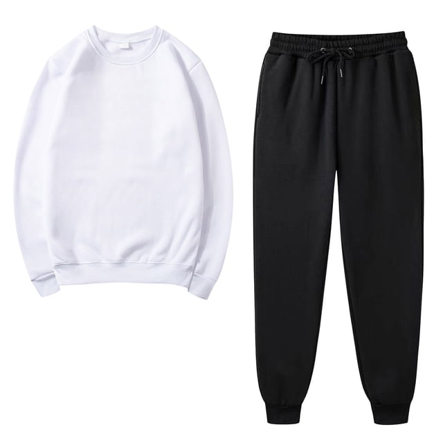Bowake Ensemble d'Entraînement 2 Pcs pour Femmes, Chandail à Col Rond à Manches Longues et Pantalon de Survêtement