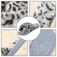 thumbnail image 3 of Zapatillas de felpa de leopardo suave con banda cruzada para mujer, zapatillas peludas, zapatos con punta abierta, diapositivas para interiores y exteriores, 3 of 5