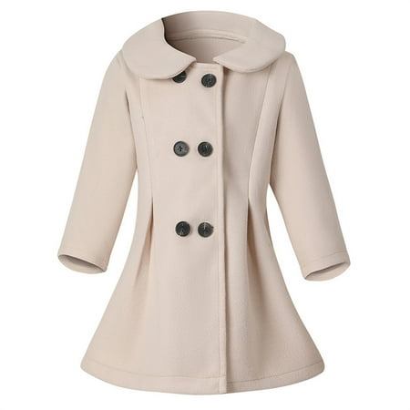 

ZMHEGW Toddler Boys Girls Wool Coat Winter Warm Coat Kids Jacket Outwear Clothes Toddler Boys Girls T Shirts