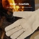 thumbnail image 5 of Greeniant Guantes de picnic al aire libre Camping Fuego Barbacoa Cuero Aislamiento térmico Guantes gruesos Estufas de camping Caqui Greeniant OD009595-02, 5 of 6