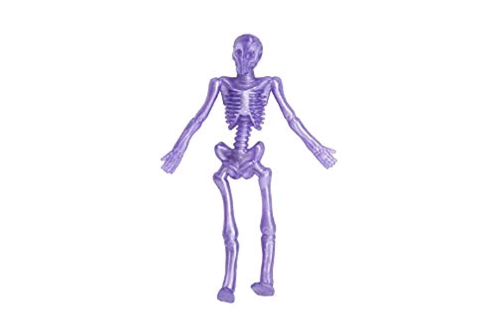 UpBrands 48 Stretchy Toys, Party Favors for Kids Halloween Skeletons, 12 Colors Bulk Set, Kit for Easter Egg Basket Stuffers, Goodie Bags, Pinata Filler, Small Toys Classroom Prizes