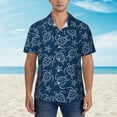 thumbnail image 4 of Balery Sea Turtle Print Men's Hawaiian Shirts Short Sleeve Beach Shirt Relaxed Fit Vacation Button Down Shirts-Small, 4 of 9
