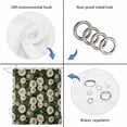 thumbnail image 4 of Daisies Flowers Bathroom Shower Curtains with Hooks, Idyllic Leaves Green Background Waterproof Fabric Washable Shower Curtain for Home Hotel Bathtub Decor 72x72 Inch, 4 of 9