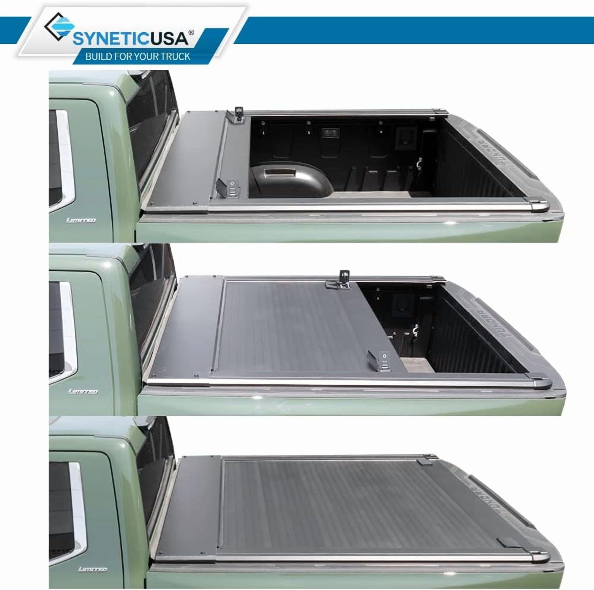 Syneticusa MR Series Retractable T-Slot Rails Hard Truck Bed Cover for 2022-2026 Toyota Tundra 5'6" Bed