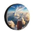thumbnail image 1 of Fotbe Sunset Airplane Travel View Funda de Llanta de Repuesto con Estampado, Engrosada, Ajuste Universal para Jeep, Remolque, RV, SUV, Camión-15 inch, 1 of 6