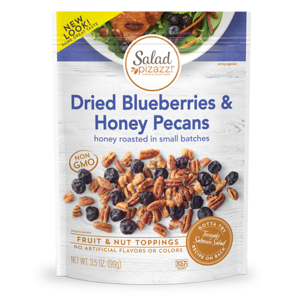 Salad Pizazz! Dried Blueberries & Honey Toasted Pecan Salad Toppings, 3