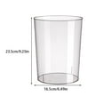 thumbnail image 3 of Clear Trash Can Bucket Garbage Bin Waste Basket 10L Open Type Rubbish Storage Household Home Kitchen Office Car Transparent White, 3 of 8