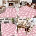 thumbnail image 5 of 5'x8' Area Rugs, White Pink Daisy Indoor Outdoor Area Rug for Living Room Bedroom, Spring Summer Floral Botanical Washable Bathroom Rugs Kitchen Floor Carpet Mats Home Decor Aesthetic, 5 of 8