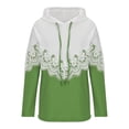 thumbnail image 5 of HAPIMO Savings Women's Fashion Hoodie Sweatshirt T-Shirt Clothes for Women Striped Color Block Tops Pockets Drawstring Pullover Cozy Casual Sweatshirt Long Sleeve Blouse Green XXL, 5 of 7