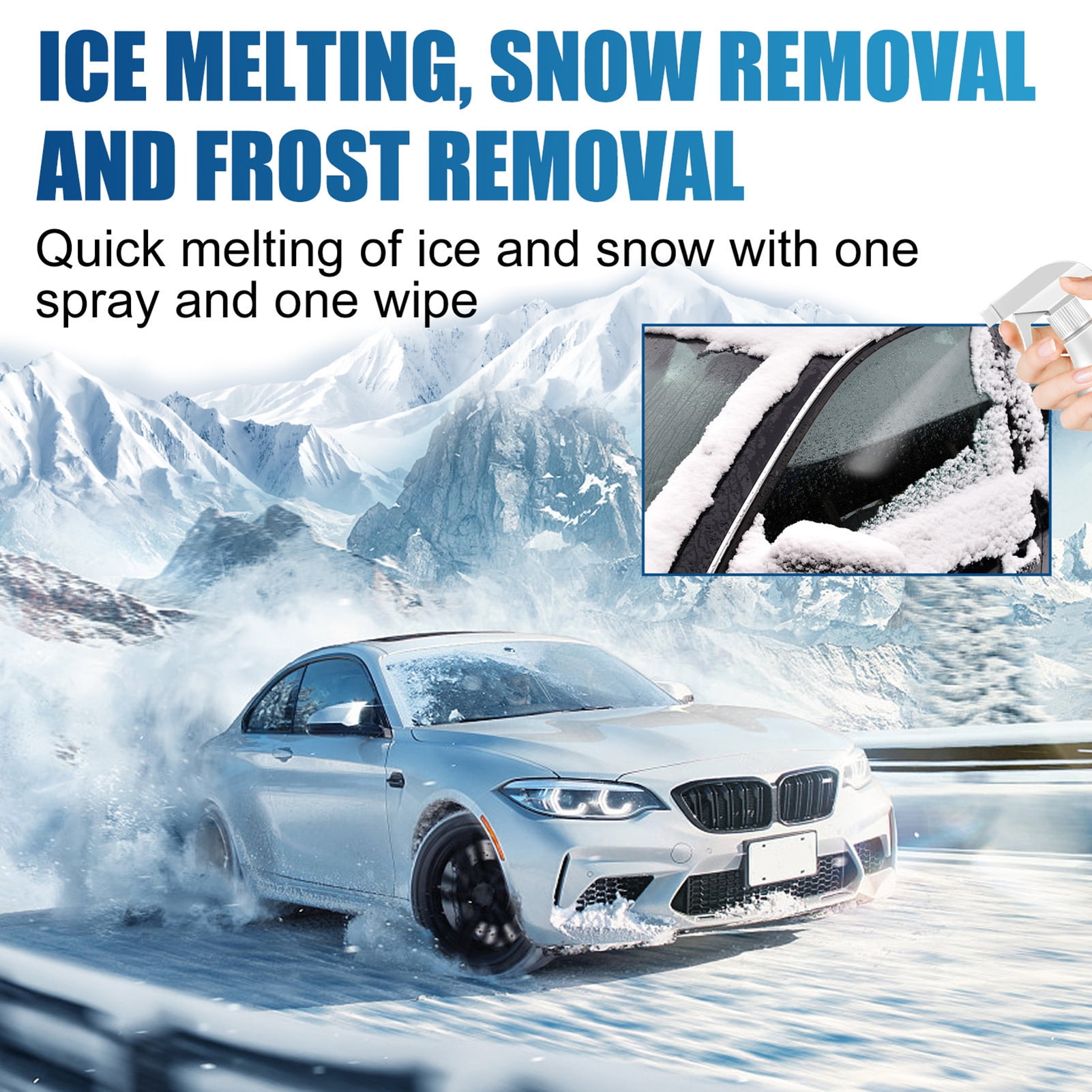Convenient Glass Snow Melting Agent 60 ML Window Snow Removal Spray Winter  – the best products in the Joom Geek online store
