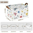 thumbnail image 7 of Yayeee Foldable Storage Basket for Shelves with Handles Set of 2 Waterproof Cloth Bins, Colorful Geometric, 7 of 7