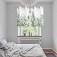 thumbnail image 5 of Green Plants Kitchen Curtains Small Short 39 Inch Length, Lavender Floral Spring Wildflower White Grommet Top Bedroom Living Room Curtains, Light Filtering Cafe Curtain Drapes 2 Panels Set 55''x39'', 5 of 9