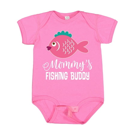 

Inktastic Mommys Fishing Buddy Girls Gift Baby Girl Bodysuit