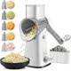 thumbnail image 1 of Rallador de queso mejorado con manivela manual, rallador de queso rotatorio 5 en 1, succión más fuerte, rallador fácil de limpiar para frutas, verduras, nueces, blanco, 1 of 6