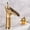 Short, variant on Bathroom Sink Faucet, Antique Bathroom Basin Faucet Wine Glass Style Waterfall Spout Sink Faucet Single Lever Hot and Cold Water Mixer Tap Deck Mount