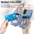 thumbnail image 3 of Phone Case for Samsung Galaxy S21 FE Gaxaly S 21 FE 5G Wallet Cover with Screen Protector and Zipper Credit Card Holder Stand Leather Cell Accessories Glaxay S21FE5G UW S21FE 21S G5 Women Men Blue, 3 of 7