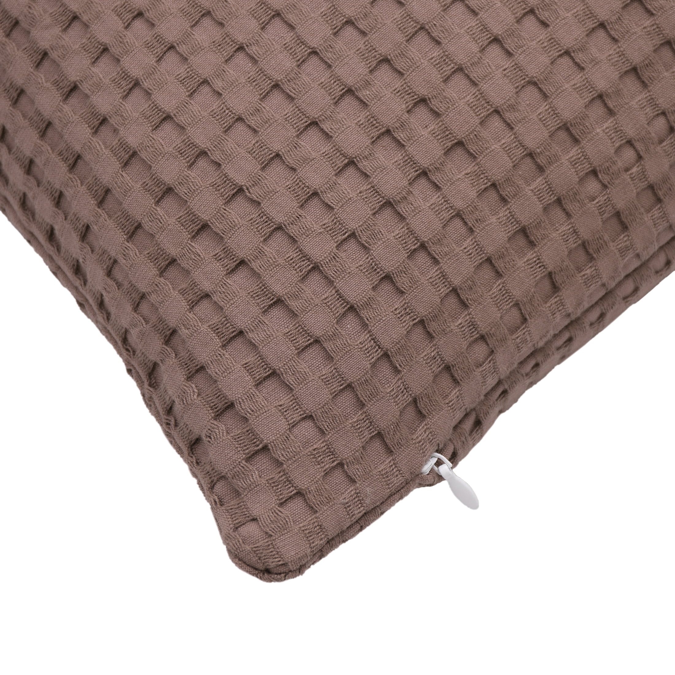 Mainstays Waffle Pillow Cover, 18" X 18", 2 pack, Warm Brown