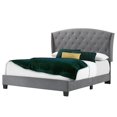 thumbnail image 1 of Boca Grande Velours Gris Rembourré Lit- Grand, 1 of 1