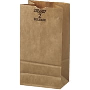 General Supply Duro Fold Top Paper Bag, 2 lbs, Brown, 500 Ct