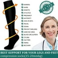 thumbnail image 3 of 6 pair Quick-Drying Compression Calf Socks for Cycling, Hiking, and Skiing - Multi-Pattern Knee High Sports Ski Socks, 3 of 5