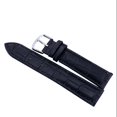 thumbnail image 1 of Correa de Reloj de Cuero de 20 mm - Correas de Reloj de Piel de Becerro para Hombres y Mujeres - Correa de Reloj de Repuesto con Hebilla de Acero Inoxidable - 14 mm, Negro, 1 of 5