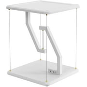 VIVO Universal White 12" Tensegrity Speaker Stand, Floating Tabletop Platform