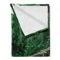 thumbnail image 2 of Tropical Soft Flannel Fleece Throw Blanket, Bamboo Pedestrian Suspension Bridge over River in Tropical Forest Philippines, Cozy Plush for Indoor and Outdoor Use, 50" x 70", Green Beige, by Ambesonne, 2 of 5