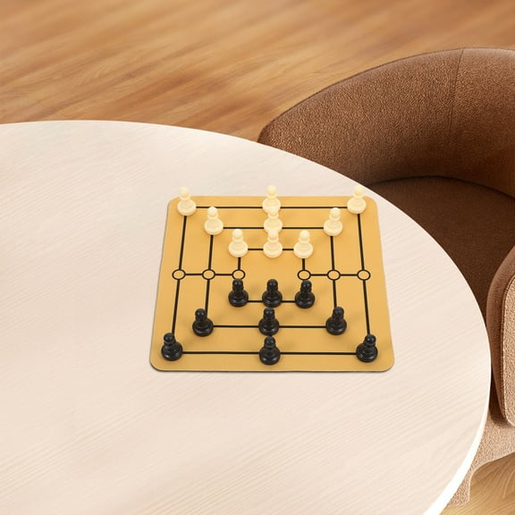 Supvox 1 Set Portable Chess Board Set for Family Fun and Entertainment Assorted Color ABS for All Ages