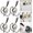 Bright Silver, variant on No-Drill Suction Cup Twin Hooks, Stainless Steel Waterproof Heavy Duty Hooks for Bathroom, Shower, Kitchen, Mirrors - 4 Pack Gold