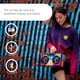 thumbnail image 3 of Wireless Express - Altavoz Boombox con luces LED - Altavoz Bluetooth retro con radio FM mejorada - Perfecto para el hogar y el exterior (Swirl Bling), 3 of 5
