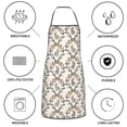 thumbnail image 6 of Pofeuu Retro Bunny Print Aprons with Pockets, Cute Aprons for Kitchen, Cooking, Server, Barber, Chef Apron, 6 of 7