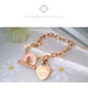thumbnail image 3 of Pulsera de acero inoxidable Titanio Oro Acero Oro rosa con corazón Colgante Love Bible Bracelet Woman brillar Producto electrónico, 3 of 3