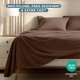 thumbnail image 3 of Bare Home Cozy Fleece Sheet Set - Extra Plush Polar Fleece - Deep Pocket - Full, Cocoa, 3 of 10