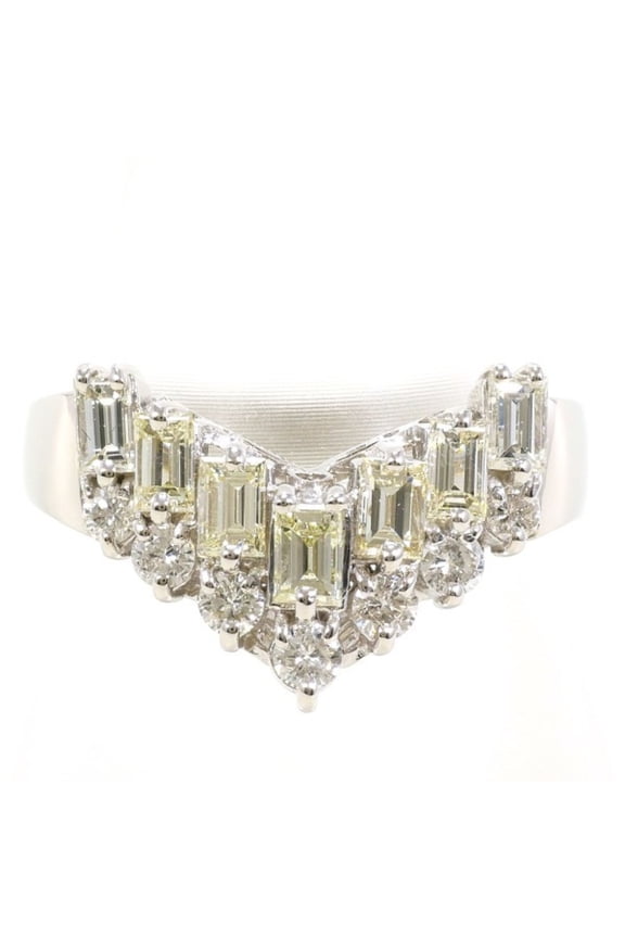 Pre-Owned PT900 Platinum Ring, 1 Yellow Diamond and 1.00 Carat Diamond, with Certificate of...