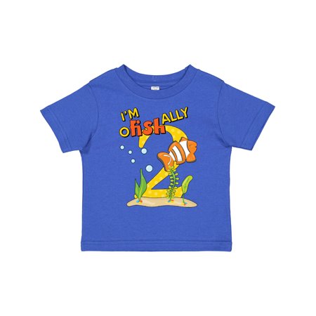 

Inktastic I m O-fish-ally Two- Cute Clownfish Second Birthday Boys or Girls Toddler T-Shirt