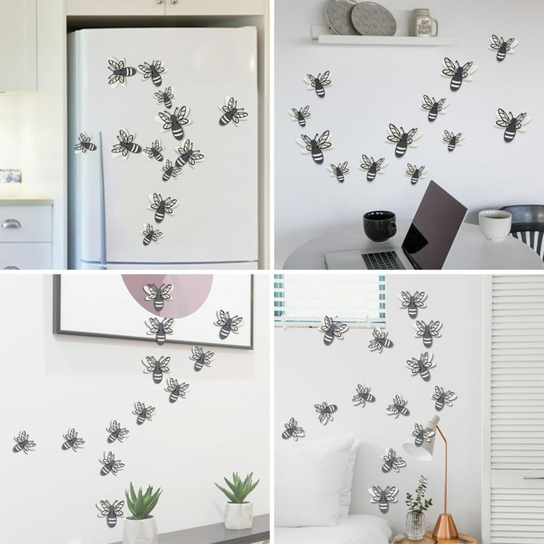 Christmas decorations 24PCS 3D Bee Stickers Bee Decor Removable Mural  Decals Honey Bee Clings For Home Office Fridge Decorations Party Supplies  fall decorations for home 