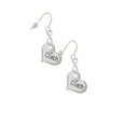 thumbnail image 3 of Delight Jewelry Silvertone Large ''Coach'' Heart Silver tone Infinity French Earrings, 3 of 4