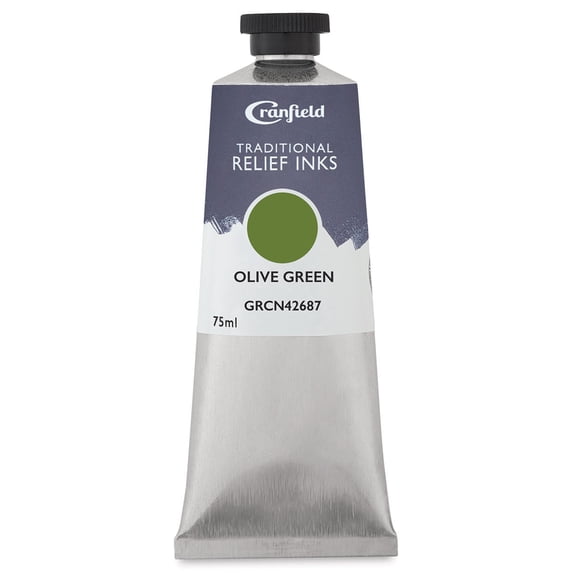 Cranfield Traditional Relief Ink - Olive Green, 75 ml
