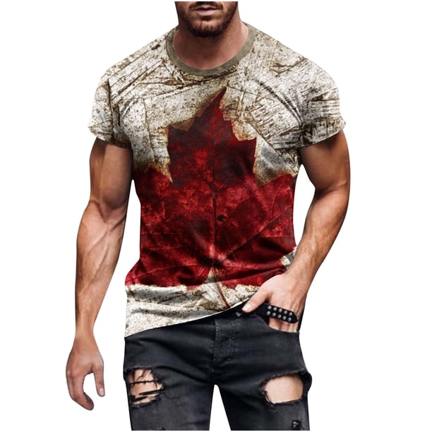 Mens Casual Pantalones Cortos Raya Impresión Suéter Fitness Deportes Camiseta, Poliéster Cuello Redondo Blusa para Al Aire Libre, Diario Y Primavera Verano Desgaste