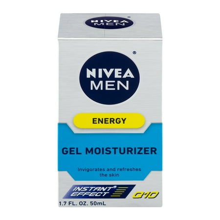 Nivea For Men Energy Face Care Instant Effect Gel Q10 Moisturizer, 1.7 FL OZ