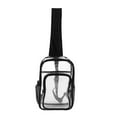 thumbnail image 4 of Bolso bandolera transparente de PVC con gancho desmontable ajustable, impermeable, negro, transparente, para viajes, senderismo, Camping, 4 of 10