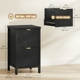 thumbnail image 3 of HOMCOM 2 Drawer File Cabinet, Filing Cabinet Fits Letter/A4 Size, Black, 3 of 10