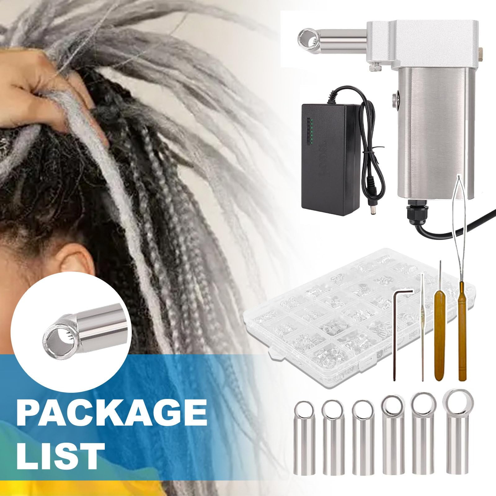 Electric Dreadlocks Tool Kit,Instant Dreadlock Machine for Locs