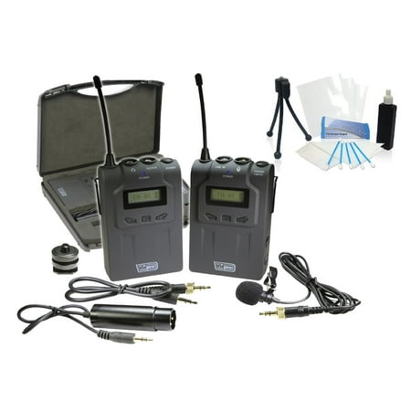 Pro UHF Wireless Microphone System w/ Lavalier for Canon XF100 XF105 XF300