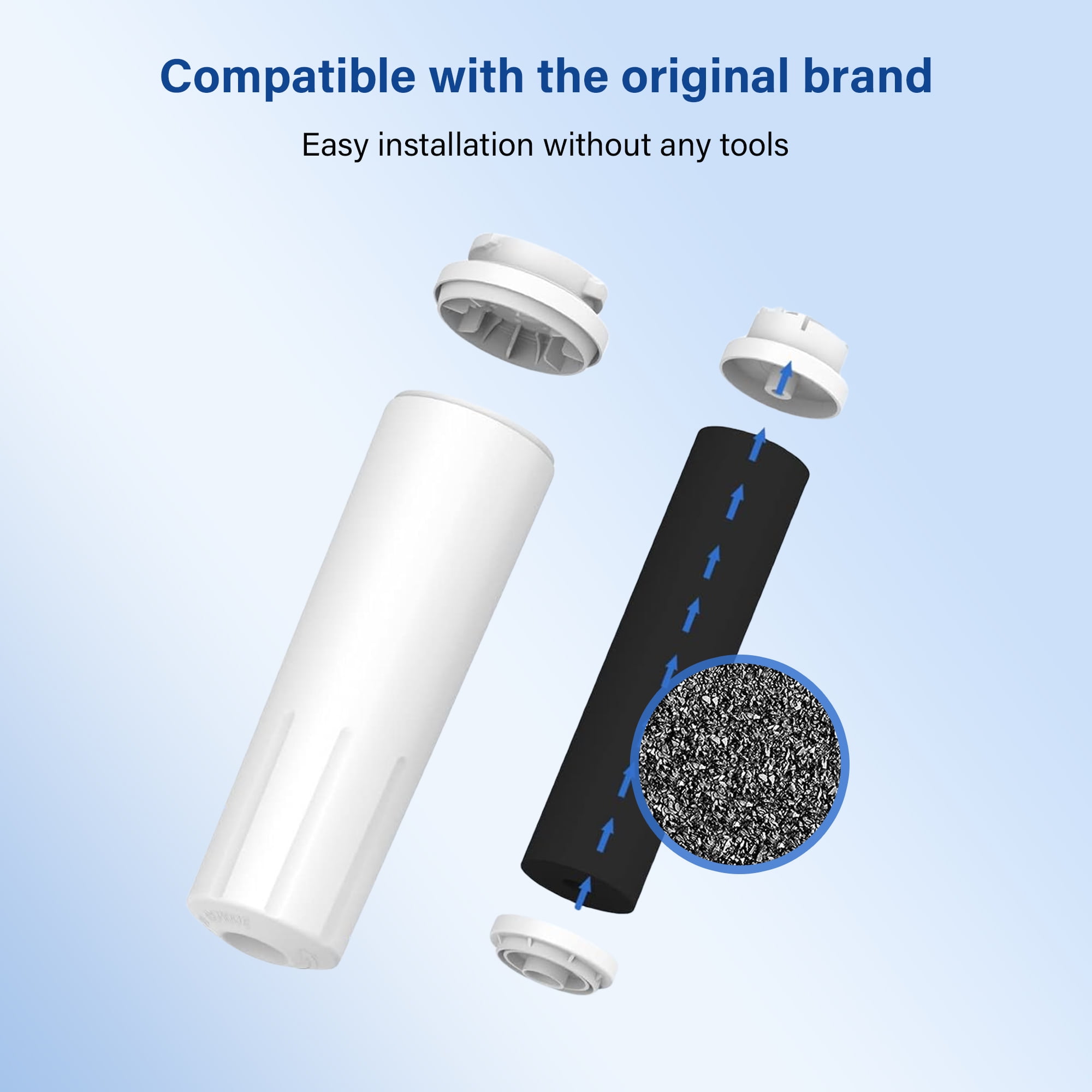 Water Filter Replacement For EveryDrop EDR4RXD1, Water Filter 4, Whirlpool WHR4RXD1, KAD4RXD1 and 469006 Refrigerator Water Filters New 4 Pack