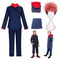 thumbnail image 2 of Disfraces de Anime Jujutsu Kaisen Itadori Yuji, disfraz de Cosplay Kugisaki Nobara Fushiguro Megumi, uniforme personalizado aceptado, 2 of 4