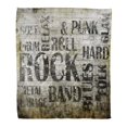 thumbnail image 1 of ASHLEIGH Throw Blanket Warm Cozy Print Flannel Roll Rock Music Wall Concert Vintage Black Comfortable Soft for Bed Sofa and Couch 58x80 Inches, 1 of 1