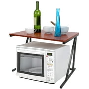 HURRISE Microwave Oven Rack,2 Tiers Kitchen Storage Rack Kitchen Counter Shelf 22.4x15.2x15.8in