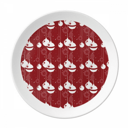 

Red Decoration White Pattern mas Plate Decorative Porcelain Salver Tableware Dinner Dish