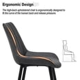 thumbnail image 5 of Clipop Faux Leather Dining Chairs Set of 2, Mid Century Modern Armless Chair,for Kitchen,Gray, 5 of 9